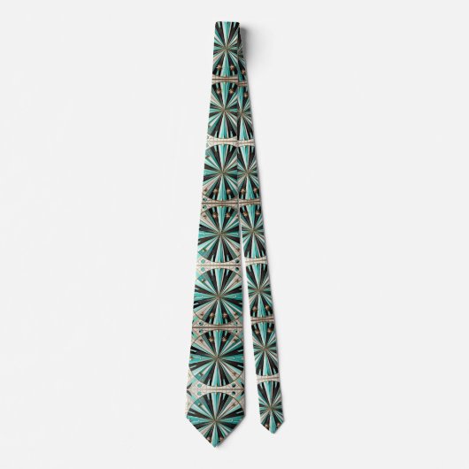 Abstract Mid Century Modern Starburst DIamond Stropdas (Voorkant)