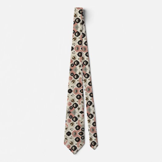 Abstract Mid Century Modern Starburst DIamond Stropdas (Voorkant)