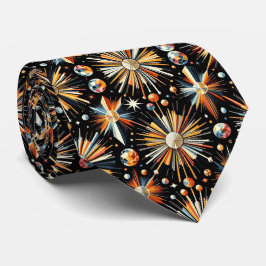 Abstract Mid Century Modern Starburst Diamond Stropdas