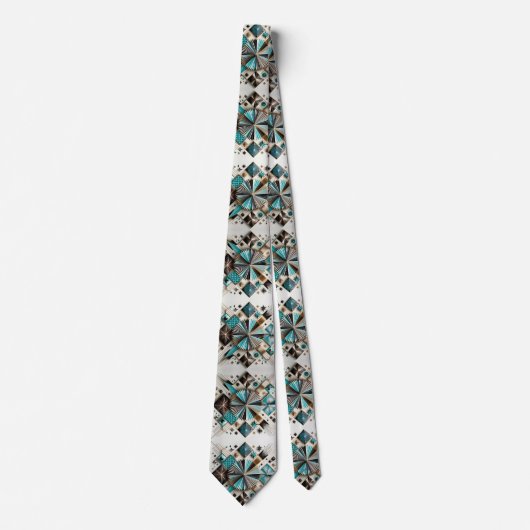 Abstract Mid Century Modern Starburst DIamond Stropdas (Voorkant)