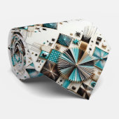 Abstract Mid Century Modern Starburst DIamond Stropdas (Opgerold)