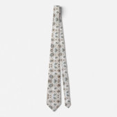 Abstract Mid Century Modern Witte Diamanten Stropdas (Voorkant)