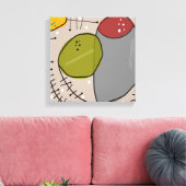 Abstract mid-century modern wrapped Canvas (Insitu (Woonkamer))