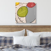 Abstract mid-century modern wrapped Canvas (Insitu (Slaapkamer))