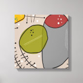 Abstract mid-century modern wrapped Canvas (Voorkant)