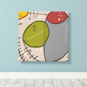 Abstract mid-century modern wrapped Canvas Afdruk (Insitu (Houten vloer))