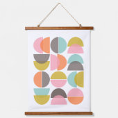 Abstract Mid-Century Moderne Geometric Hangend Wandkleed (Voorkant)