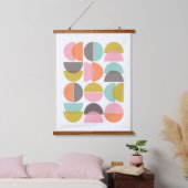 Abstract Mid-Century Moderne Geometric Hangend Wandkleed (Slaapkamer)