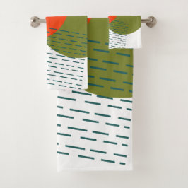 Abstract middeleeuwse moderne bad handdoek