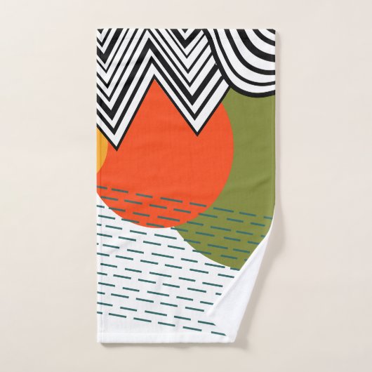 Abstract middeleeuwse moderne bad handdoek (Handdoek)
