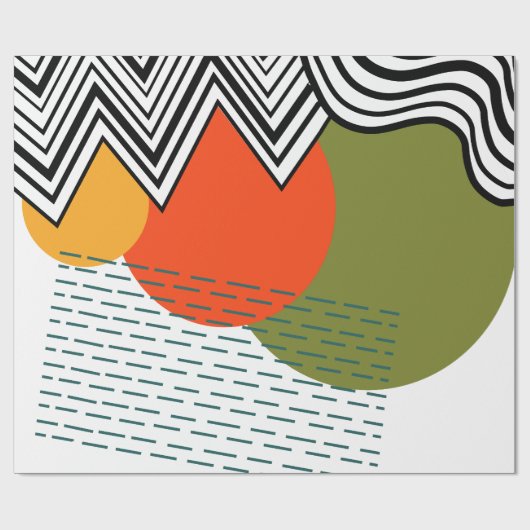 Abstract middeleeuwse moderne cadeaupapier (Vlak)