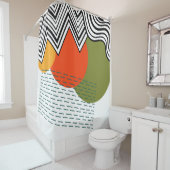 Abstract middeleeuwse moderne douchegordijn (In situ)