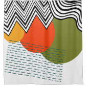 Abstract middeleeuwse moderne douchegordijn (Voorkant)