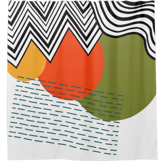 Abstract middeleeuwse moderne douchegordijn (Voorkant)