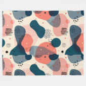 Abstract middeleeuwse moderne fleece deken (Voorkant (Horizontaal))