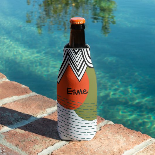 Abstract middeleeuwse moderne flesjeskoeler (Insitu Zwembad)