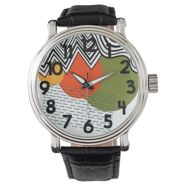 Abstract middeleeuwse moderne horloge (Voorkant)