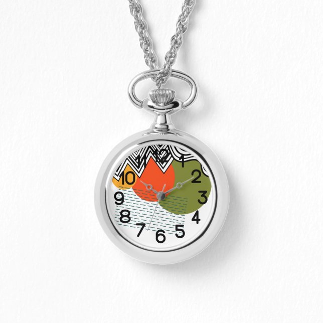 Abstract middeleeuwse moderne horloge (Voorkant)