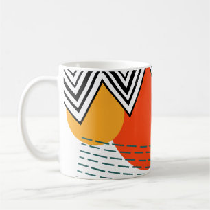 Abstract middeleeuwse moderne koffiemok