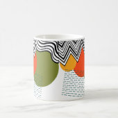 Abstract middeleeuwse moderne koffiemok (Center)