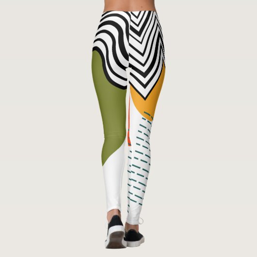 Abstract middeleeuwse moderne leggings (Achterkant)