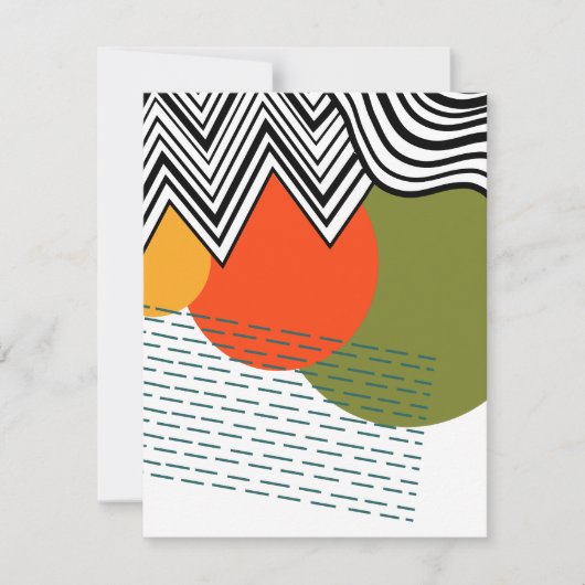 Abstract middeleeuwse moderne notitiekaartje (Voorkant)