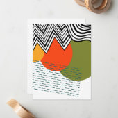 Abstract middeleeuwse moderne notitiekaartje (Voorkant / Achterkant in situ)