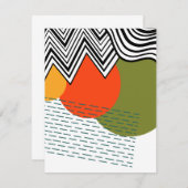 Abstract middeleeuwse moderne notitiekaartje (Voorkant / Achterkant)