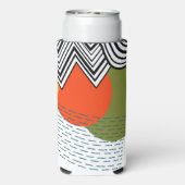 Abstract middeleeuwse moderne seltzer blikjeskoeler (Seltzer Achterkant)