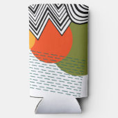 Abstract middeleeuwse moderne seltzer blikjeskoeler (Achterkant)