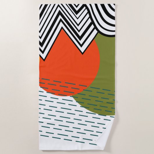 Abstract middeleeuwse moderne strandlaken (Voorkant)