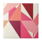 Abstract midden - driehoeken, Shell roze Tegeltje (Voorkant)