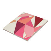 Abstract midden - driehoeken, Shell roze Tegeltje (Zijkant)