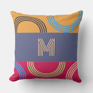 Abstract midden eeuw modern boho geometrisch patro kussen