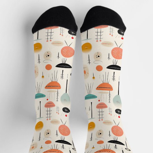 Abstract midden-eeuws patroon sokken (Top)