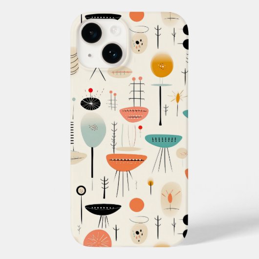 Abstract midden van de eeuw Case-Mate iPhone case (Achterkant)