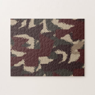 Abstract Militair Camouflagepatroon Legpuzzel