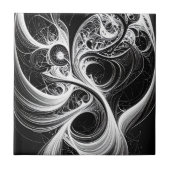 Abstract Mind Network Art Keramische Tegel Tegeltje (Voorkant)