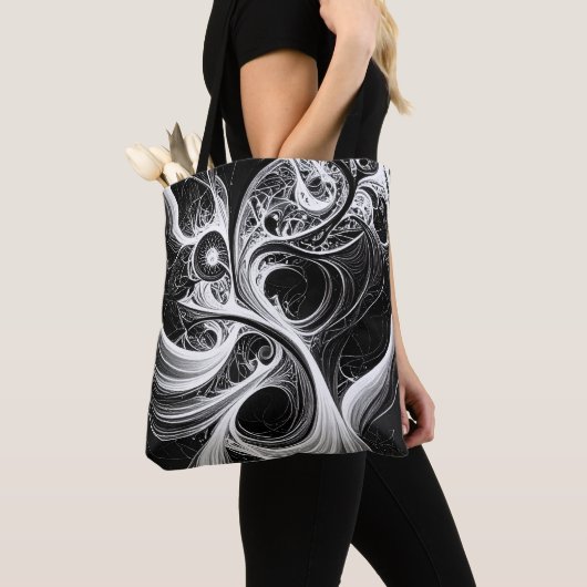 Abstract Mind Network Swirl-Tas Tote Bag (Dichtbij)