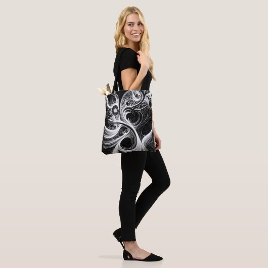 Abstract Mind Network Swirl-Tas Tote Bag (Op model)