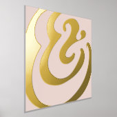 Abstract minimaal Blush Pink Gold Folie Afdrukken (Laagn)