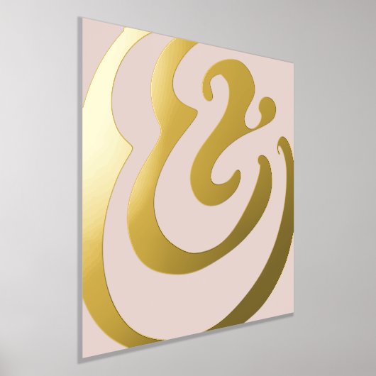 Abstract minimaal Blush Pink Gold Folie Afdrukken (Laagn)