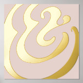 Abstract minimaal Blush Pink Gold Folie Afdrukken (Voorkant)