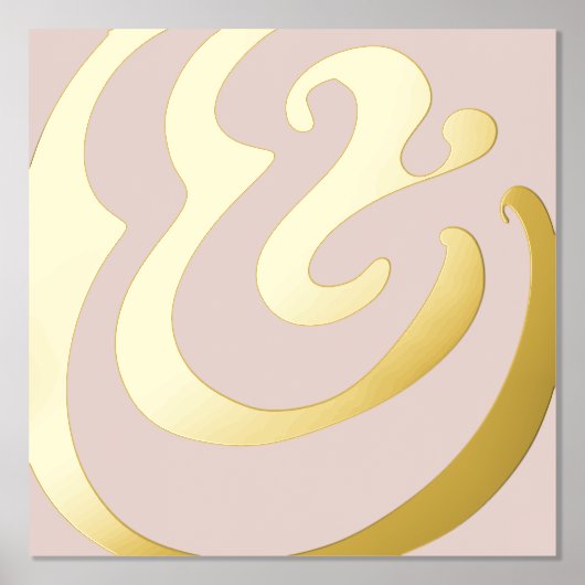 Abstract minimaal Blush Pink Gold Folie Afdrukken (Voorkant)