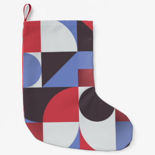 Abstract minimaal geometrisch naadloos patroon kleine kerstsok
