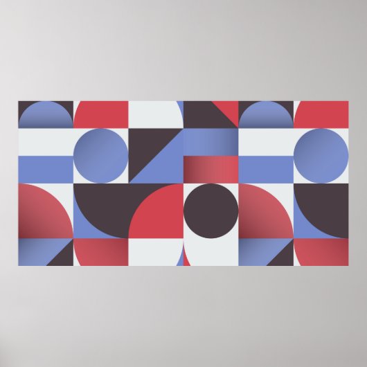 Abstract minimaal geometrisch naadloos patroon poster (Voorkant)