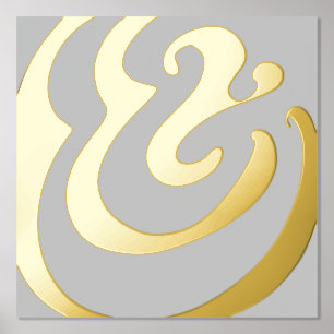 Abstract minimaal grijs goud folie afdrukken