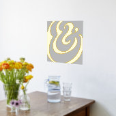 Abstract minimaal grijs goud folie afdrukken (Laag (Keuken))