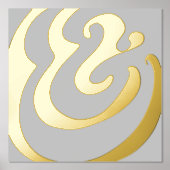 Abstract minimaal grijs goud folie afdrukken (Voorkant)