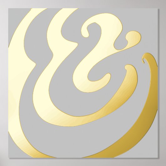 Abstract minimaal grijs goud folie afdrukken (Voorkant)